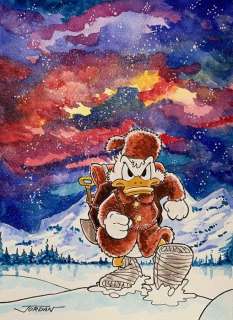 Julian Jordan | Uncle Scrooge - "Starry Night over Tombstone" - Original Colour Painting by Julian Jordan | Catawiki
