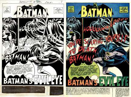 Bob Brown, Joe Giella - Detective Comics #389 P 1 Splash (Sold Live on ‘Dueling Dealers of Comic Art‘ Episode #33 Podcast on 8-25-2021(Re-Watch This Funny Art Selling Show Here)