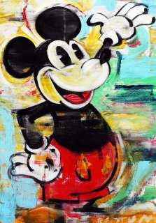 Ruttum, Street Artist | Walt Disney’s Mickey Mouse - Tribute to The Plowboy (1929) - Original Painting - 106 x 80 cm - Street Art By Ruttum - Acrylic Art - Original Artwork | Catawiki
