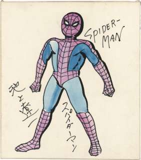 Ryoichi Ikegami Hand-Drawn Color Shikishi "Spider-Man" | Mandarake (Big Web)