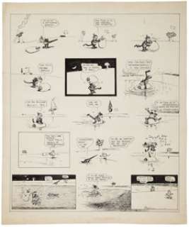 George Herriman Krazy Kat Sunday Comic Strip Original Art dated 7-21-18 (King Features Syndicate, 1918). Krazy - | Heritage
