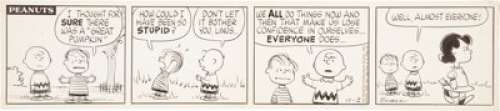 Charles Schulz Peanuts Daily Comic Strip Original Art dated 11-2-60 (United Feature Syndicate, 1960). Linus’ - | Heritage