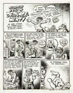 Robert Crumb Zap Comics #1 Complete 1-page Story "Definitely a Case of Derangement!" Original Art (Apex - | Heritage