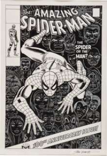 John Romita Sr. The Amazing Spider-Man #100 Cover Re-Creation Original Art (1994). John Romita Sr. only created a - | Heritage