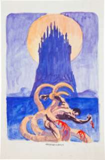 Jim Steranko Master of the Dark Gate Paperback Cover Preliminary Original Art (1970). This cover preliminary - | Heritage