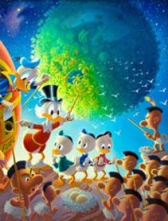 Carl Barks An Astronomical Predicament Oil Painting Original Art (1990). The way-out sixties found Uncle Scrooge - | Heritage