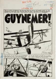 George Evans and Harvey Kurtzman Two-Fisted Tales #34 Complete 7-Page Story "Guynemer" Original Art (EC, - | Heritage