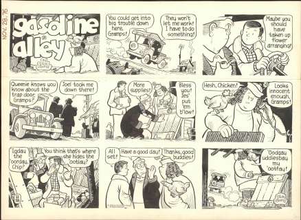 Moores- Gasoline Alley Sunday Page- Original Art (1976) | Russ Cochran