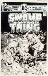 Nestor Redondo Swamp Thing #18 Cover Original Art (DC, 1975). A worthy successor to Bernie Wrightson on Swamp -