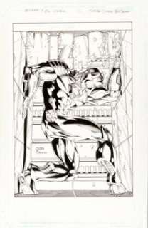 Sean Chen and Alexander "Zander" Cannon Wizard the Comics Magazine #82 Iron Man Cover Original Art -