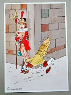 Gürsel Gurcan | Tintin - Gürsel Gurcan - Dessin orignal "Garde syldave" | Catawiki