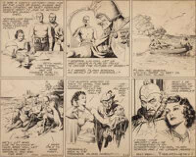 Alex Raymond Flash Gordon Sunday Comic Strip (Used to Create a USPS 1995 Comic Strip Classics Stamp) -