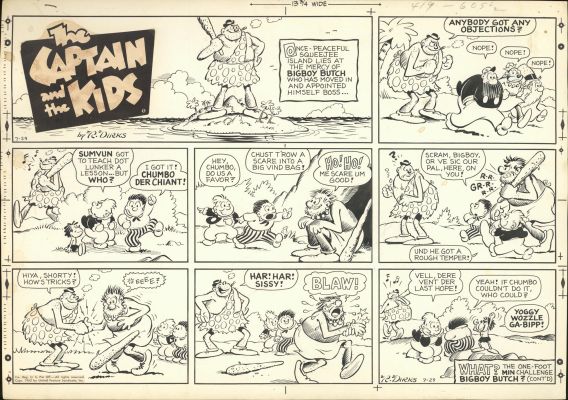 Dirks- The Captain and the Kids- Original Sunday Page (1962) | Russ Cochran