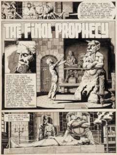 Ralph Reese Web of Horror Unpublished Complete 7-Page Story "The Final Prophecy" Original Art -