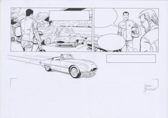 Marc Bourgne | Strip planche publicitaire AUTO-SÉCURITÉ | Galerie 9ème Art