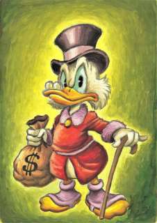 Joan Vizcarra | $crooge McDuck - Tribute to Carl Barks - Acrylic Painting - 50 x 35 cm - Joan Vizcarra - Acrylic Art - Original Artwork | Catawiki