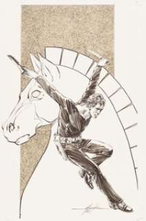 Mike Grell Jon Sable, Freelance #56 Cover Original Art (First, 1988). This was the cover for the last issue of -