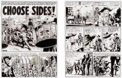Wally Wood Frontline Combat #9 Complete 6-Page Story "Choose Sides" Original Art (EC, 1952). The EC -