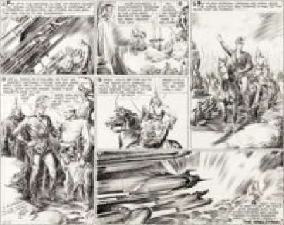 Alex Raymond Flash Gordon Original Art dated 10-27-35 (King Features Syndicate, 1935). A fantastic Sunday -