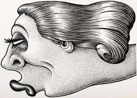 Basil Wolverton Joker Gag Cartoon Original Art (Humorama, c. 1950s). The painstaking detail makes this piece - | Heritage
