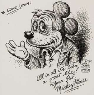 Robert Crumb "Mickey Mouse" Illustration Original Art (1982). Walt Disney’s classic mouse has - | Heritage