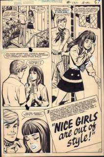 Kurt Schaffenberger, Vince Colletta - young romance #171 p. 1 / 57 - ‘nice girls are out of style! ‘ title splash - 1971