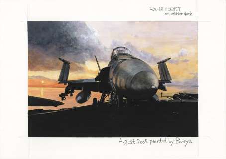 Bunya Watanabe - Hand Drawn Illustration "F/A-18HORNET" | Mandarake (Big Web)