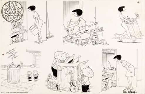Bil Keane The Family Circus Sunday Comic Strip Original Art dated 10-22-67 (Register and Tribune Syndicate, 1967)....