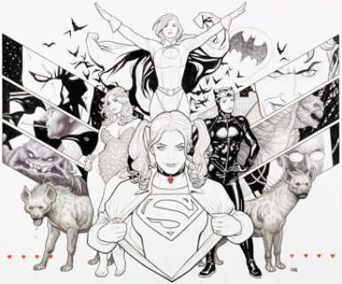 Frank Cho Harley Quinn #41-42 Variant Covers Original Art (DC, 2018)....