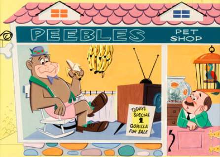  - Whitman Artist Hanna-Barbera‘s Magilla Gorilla Frame-Tray Puzzle #4448 Box-Cover and Jigsaw Original Art (Whitman ...