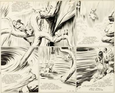Alex Raymond Flash Gordon Original de la planche du dimanche 12 juillet 1942 (King Features Syndicate, 1942).... | Heritage
