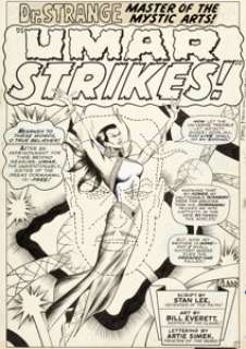 Bill Everett Strange Tales #151 Splash Page 1 Doctor Strange Original Art (Marvel, 1966).... | Heritage