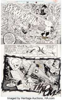 Erik Larsen Spider-Man #18 Story Page 8 Ghost Rider Original Art (Marvel, 1992). Ghost Rider guest-stars - | Heritage