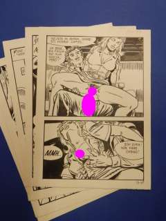 Alfio Consoli | Attualita’ Proibita n. 51 - Alfio Consoli - 5x Tavole Originali Erotiche "il fascino della paura" - Page volante - Exemplaire unique - (1986) | Catawiki