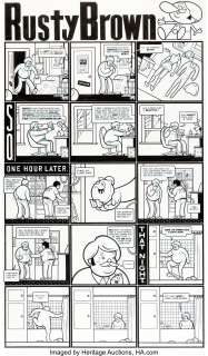 Chris Ware Acme Novelty Library #15 Complete 1-Page Story Rusty Brown Original Art (Fantagraphics, 2001).... | Heritage