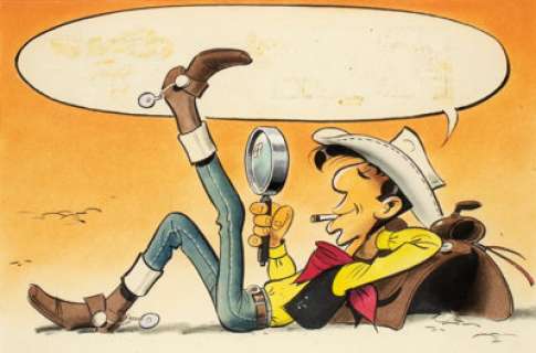 Morris Lucky Luke Terrific My Salik Illustration Publicitaire Originale (Début 1970).... (Total: 3 Original Art) | Heritage