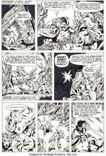 Jim Starlin and Steve Leialoha - Warlock #11 Story Page 16 Original Art (Marvel, 1976).