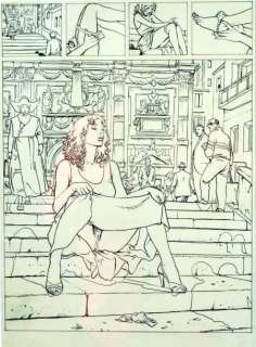 Manara, Milo | GULLIVERA Planche originale à l’encre de chine n°4. Une superbe | Cornette de St Cyr