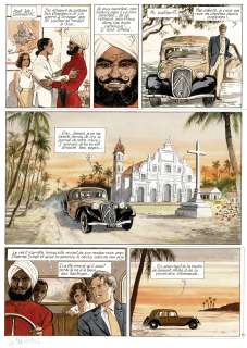 Jean-François Charles | India Dreams, Quand revient la mousson, planche originale à l’aquarelle pour cet album paru en 2003 chez Casterman. | Septimus