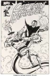 Jim Starlin | Captain Marvel Vol 4 #9 Couverture Originale (Marvel, 2000). Jim Starlin Captain Marvel Vol 4 #9 Original Art Cover (Marvel, 2000). | Heritage