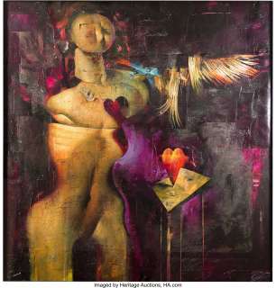 Dave McKean - Unexpected Want Narcolepsy Exposition Peinture Originale (2003). Dave McKean Unexpected Want Narcolepsy Exhibition Original Art Painting (2003).