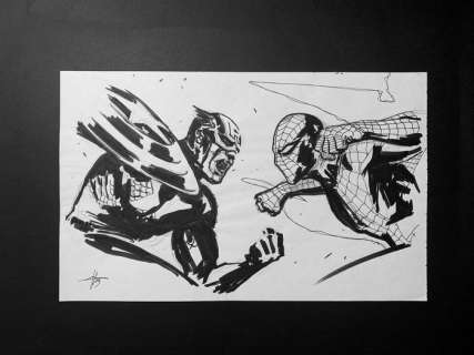 Gabriele Dell’otto | Amazing Spider-Man - Captain America vs Spider-Man Dell’Otto 2009 - Page volante | Catawiki