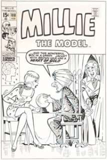 Stan Goldberg - Millie the Model #188 Cover Original Art (Marvel, 1971)....