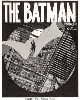 Marshall Rogers - The Batman Portfolio #1 Cover Original Art and Limited Edition #308/1000 Group of 2 (S. Q. Product... (Total: 2 Original Art)