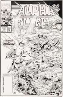 Broderick, Pat - Pat Broderick and Bruce Patterson Alpha Flight #123 Cover Original Art (Marvel, 1993)....