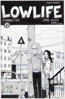 Unidentified Alternative Art Comic Artist - Ed Brubaker Lowlife #1 Cover Inscribed Original Art (Caliber Press, 1990)....