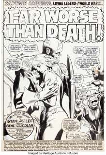 Colan, Gene - Gene Colan and Joe Sinnott Captain America #116 Splash Page 1 Red Skull Original Art (Marvel, 1969)....