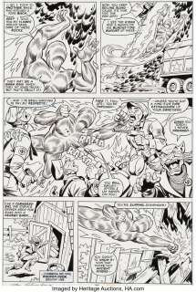 Schomburg, Alex - Alex Schomburg The Invaders Annual #1 Story Page 11 Human Torch Original Art (Marvel, 1977)....