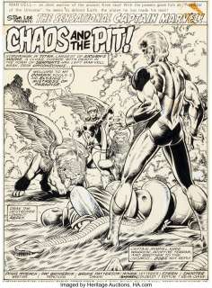 Broderick, Pat - Pat Broderick and Bruce Patterson Captain Marvel #61 Splash Page 1 Original Art (Marvel, 1979)....