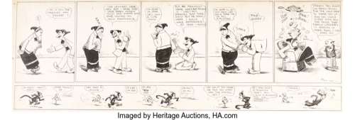 Herriman, George - George Herriman The Family Upstairs/Dingbat Family/Krazy Kat and I. Mouse Daily Comic Strip Original Art (New York...
